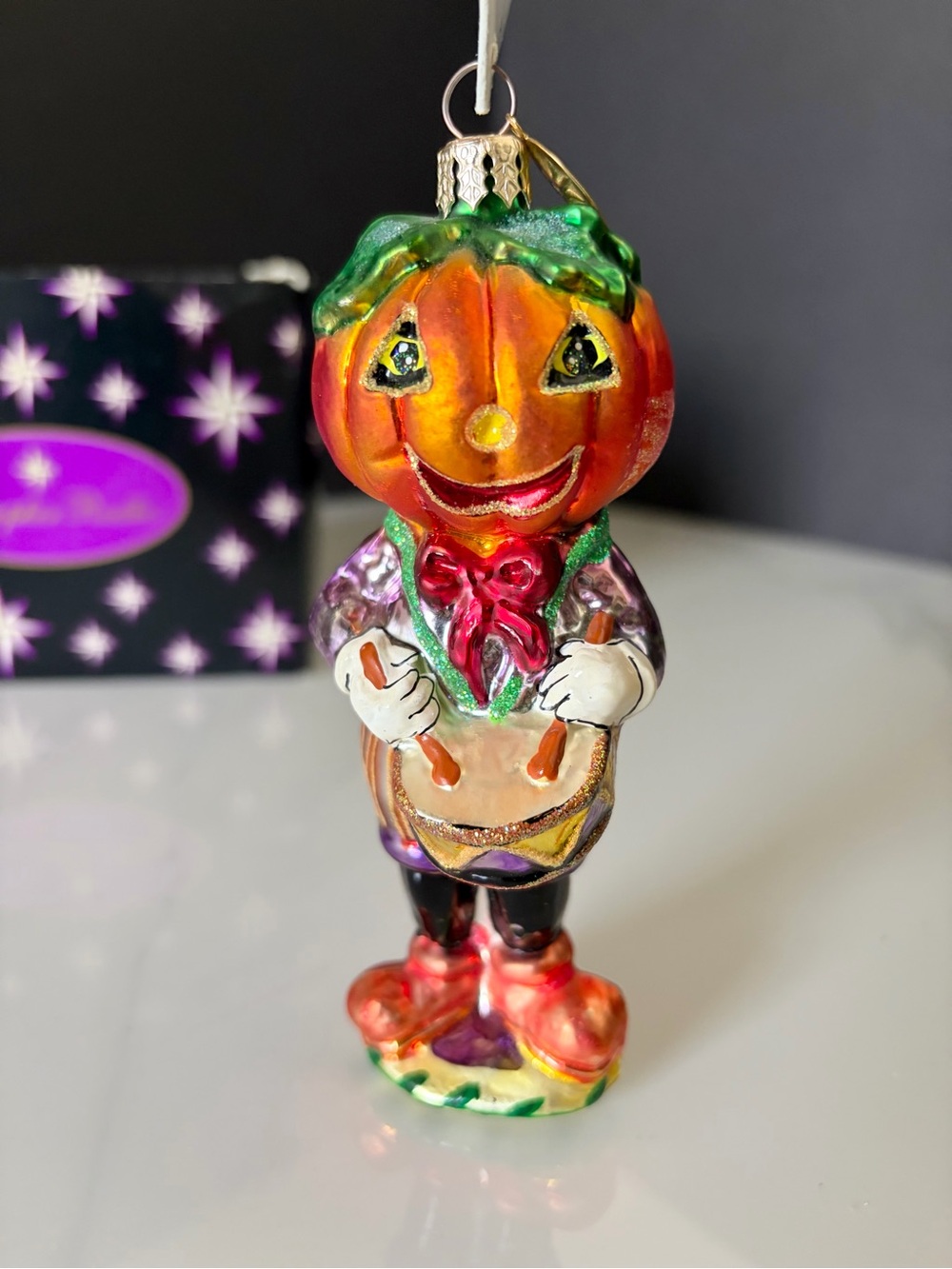 "Scare Snare" Pumpkin Drummer Halloween Ornament by Christopher Radko